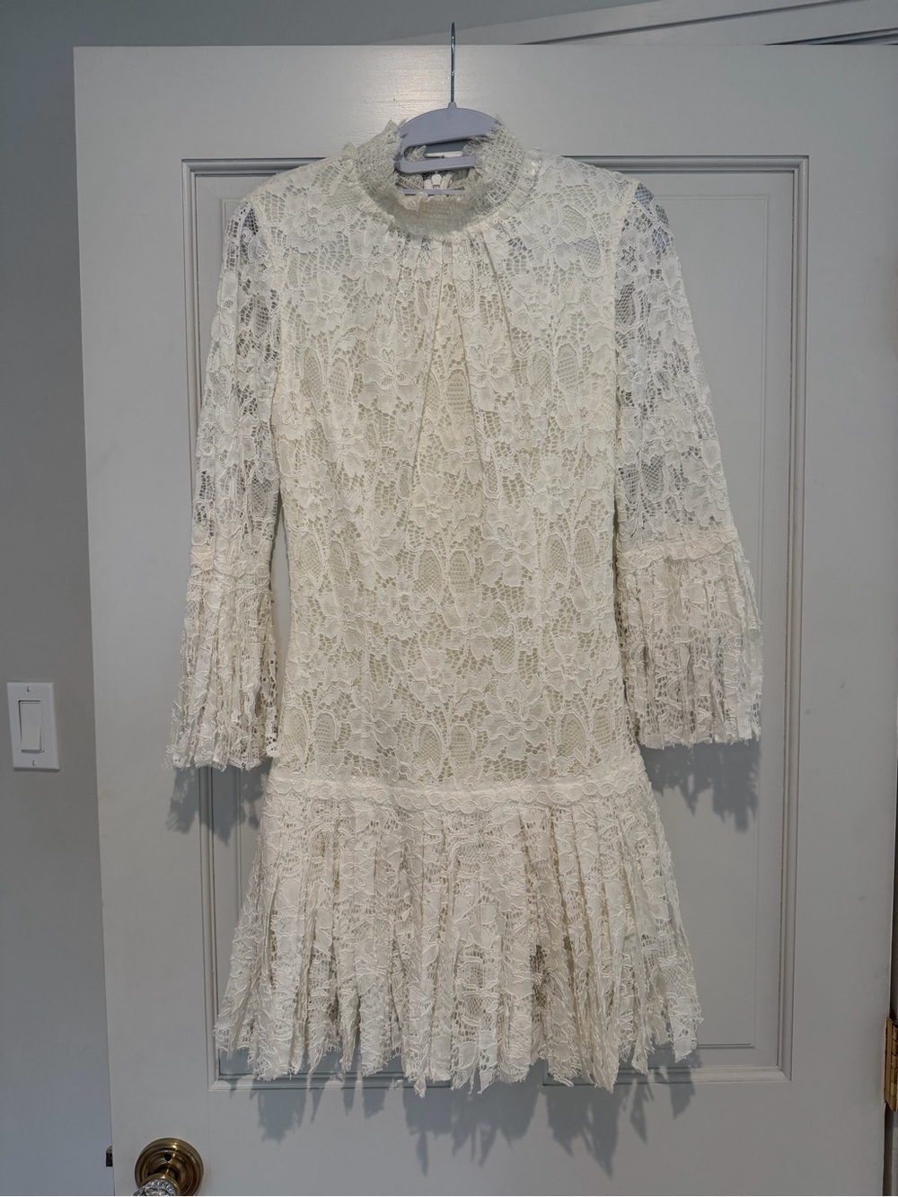 Alexis lace ivory mini dress